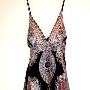 Single Dress Silk Paisley midi Dress size small